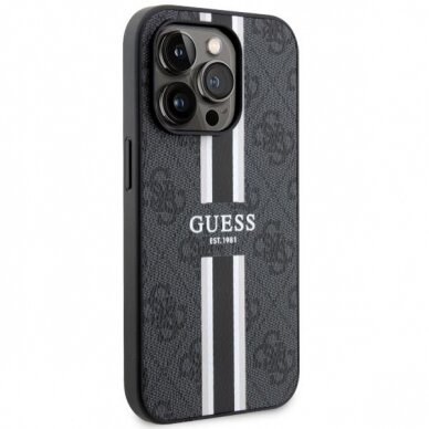 Dėklas Guess 4G Printed Stripes MagSafe GUHMP14LP4RPSK iPhone 14 Pro Juodas 3