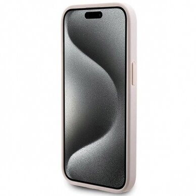 Dėklas Guess 4G Stripe Collection case for iPhone 15 / 14 / 13 - Rožinis 4