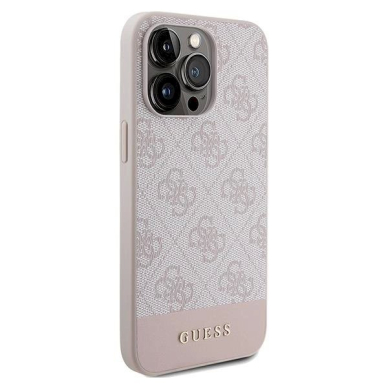 Dėklas Guess 4G Stripe Collection case for iPhone 15 Pro Max - Rožinis 3