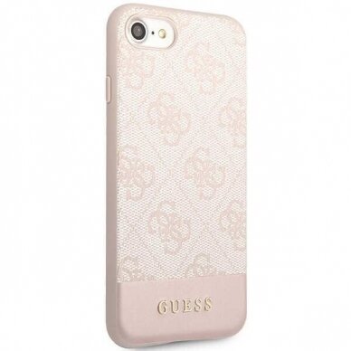 Dėklas Guess 4G Stripe Collection GUHCI8G4GLPI iPhone 7/8/SE 2020/ 2022 Rožinis 3