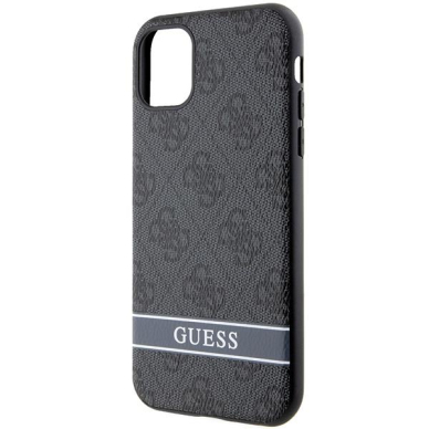 Dėklas Guess 4G Stripe GUHCN61P4SNK iPhone 11 / Xr Pilkas 5