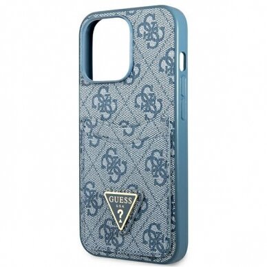 Dėklas Guess 4G Triangle Logo Cardslot GUHCP13XP4TPB iPhone 13 Pro Max Mėlynas 5