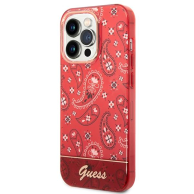 Dėklas Guess Bandana Paisley GUHCP14LHGBNHR iPhone 14 Pro Raudonas 1