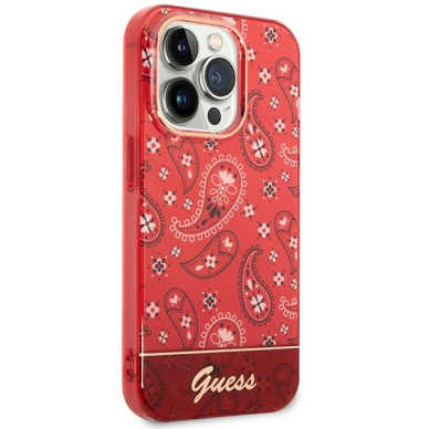 Dėklas Guess Bandana Paisley GUHCP14LHGBNHR iPhone 14 Pro Raudonas 3