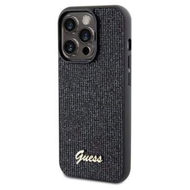 Dėklas Guess Disco Metal Script case for iPhone 14 Pro Max - Juodas 1