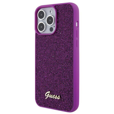 Dėklas Guess Disco Metal Script   iPhone 15 Pro Max - Rožinis 1