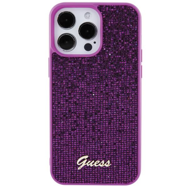 Dėklas Guess Disco Metal Script   iPhone 15 Pro Max - Rožinis 2