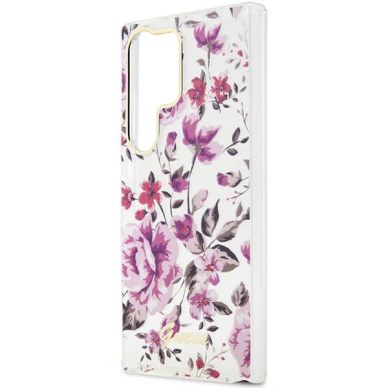 Dėklas Guess Flower GUHCS23LHCFWST Samsung Galaxy S23 Ultra S918 Baltas 5