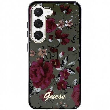 Dėklas Guess Flower GUHCS23MHCFWSA Samsung Galaxy S23 Plus S916 Žalias 2