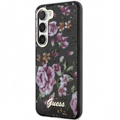 Dėklas Guess Flower GUHCS23MHCFWSK Samsung Galaxy S23 Plus S916 Juodas 1