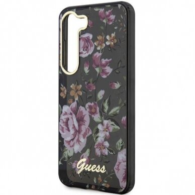 Dėklas Guess Flower GUHCS23MHCFWSK Samsung Galaxy S23 Plus S916 Juodas 5