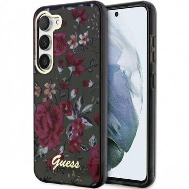 Samsung Galaxy S23 Dėklas Guess Flower GUHCSHCFWSA  S911 Žalias