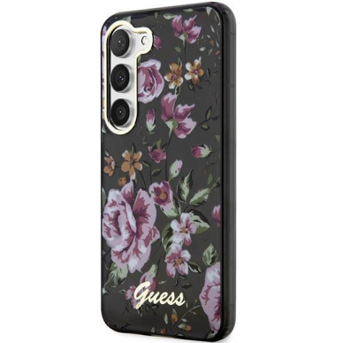 Samsung Galaxy S23 Dėklas Guess Flower GUHCSHCFWSK  S911 Juodas 1