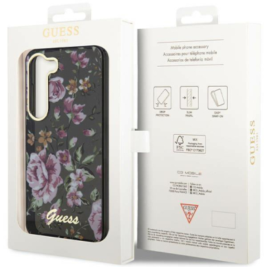 Samsung Galaxy S23 Dėklas Guess Flower GUHCSHCFWSK  S911 Juodas 7