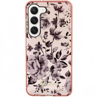 Samsung Galaxy S23 Dėklas Guess Flower GUHCSHCFWSP  S911 Rožinis 2