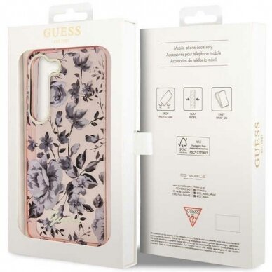 Samsung Galaxy S23 Dėklas Guess Flower GUHCSHCFWSP  S911 Rožinis 7