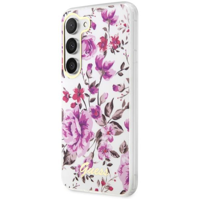 Samsung Galaxy S23 Dėklas Guess Flower GUHCSHCFWST  S911 Baltas 1