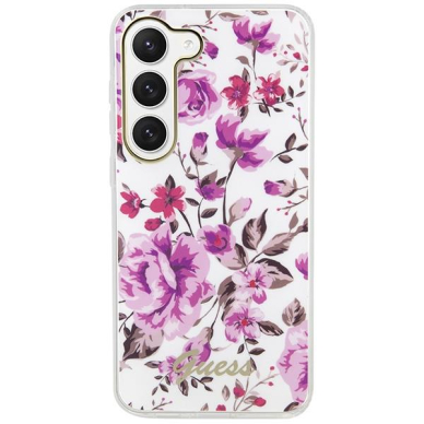 Samsung Galaxy S23 Dėklas Guess Flower GUHCSHCFWST  S911 Baltas 2