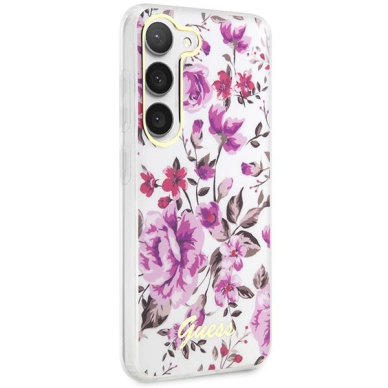 Samsung Galaxy S23 Dėklas Guess Flower GUHCSHCFWST  S911 Baltas 3