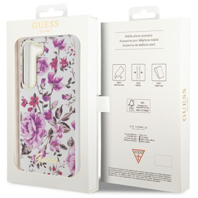 Samsung Galaxy S23 Dėklas Guess Flower GUHCSHCFWST  S911 Baltas 7