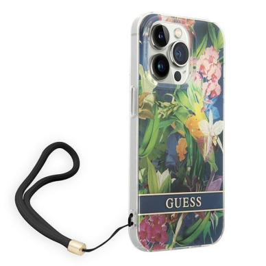 Dėklas Guess Flower Strap GUOHCP14XHFLSB iPhone 14 Pro Max  2