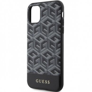 Dėklas Guess GCube Stripes MagSafe GUHMN61HGCFSEK iPhone 11 / Xr Juodas 5