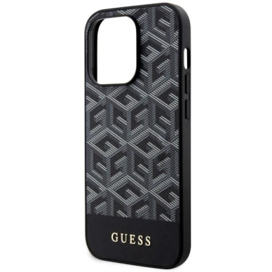 Dėklas Guess GCube Stripes MagSafe GUHMP14LHGCFSEK iPhone 14 Pro Juodas 5