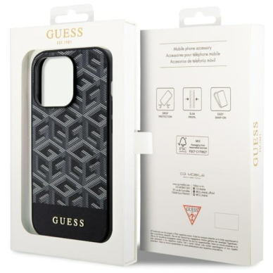 Dėklas Guess GCube Stripes MagSafe GUHMP14XHGCFSEK iPhone 14 Pro Max Juodas 7