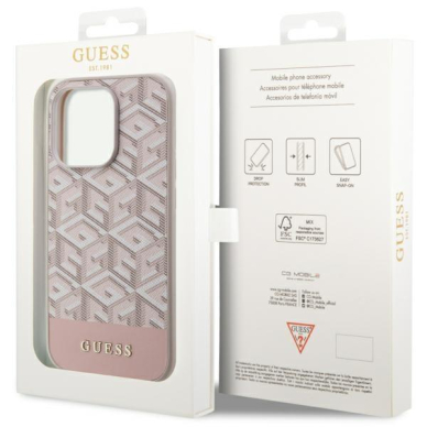 Dėklas Guess GCube Stripes MagSafe GUHMP14XHGCFSEP iPhone 14 Pro Max Rožinis 7