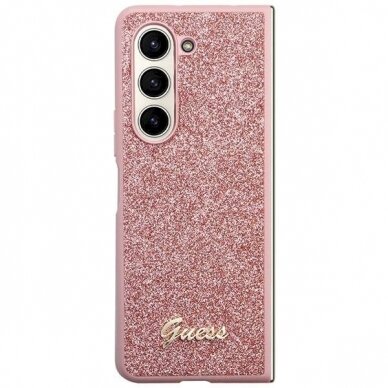 Dėklas Guess Glitter Case - Samsung Galaxy Z Fold 5 - Rožinis 1