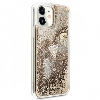 Dėklas Guess Glitter Charms GUOHCN61GLHFLGO iPhone 11 / Xr Auksinis 5