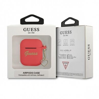 Dėklas Guess GUA2LSCHSR AirPods Raudonas 2