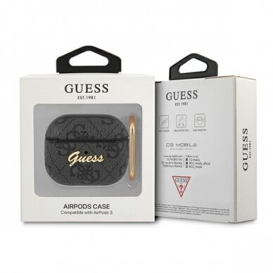 Dėklas Guess GUA34GSMK AirPods 3 Pilkas 2