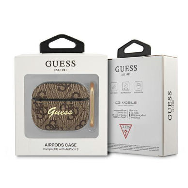 Dėklas Guess GUA34GSMW AirPods 3 Rudas 2