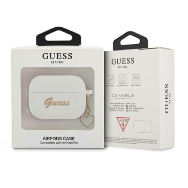 Dėklas Guess GUAPLSCHSH AirPods Pro Silicone Charm Baltas 2