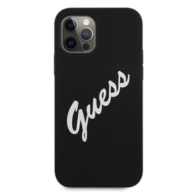 Dėklas Guess GUHCP12LLSVSBW Silicone Vintage iPhone 12 Pro Max 6,7" juodas-baltas 2