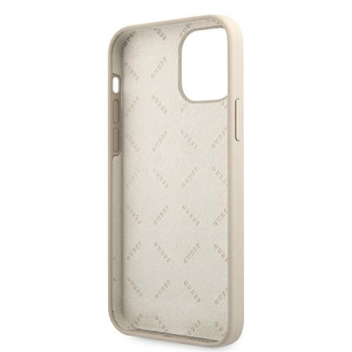 Dėklas Guess GUHCP12LLSVSGP Silicone Vintage iPhone 12 Pro Max 6,7" pilkas-rožinis 6