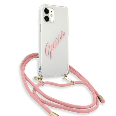 Dėklas Guess GUHCP12SCRTVSPI Script Vintage iPhone 12 mini 5,4" Rožinis 1