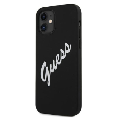 Dėklas Guess GUHCP12SLSVSBW Silicone Vintage iPhone 12 mini 5,4" juodas-baltas 1