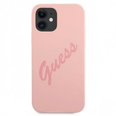 Dėklas Guess GUHCP12SLSVSPI Script Vintage iPhone 12 mini 5,4" Rožinis 3