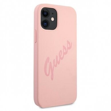 Dėklas Guess GUHCP12SLSVSPI Script Vintage iPhone 12 mini 5,4" Rožinis 4