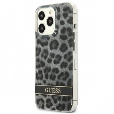 Dėklas Guess GUHCP13LHSLEOK iPhone 13 Pro Leopard Pilkas 1