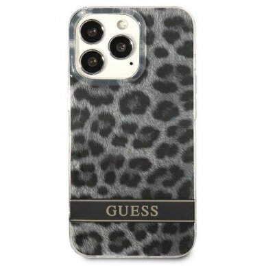 Dėklas Guess GUHCP13LHSLEOK iPhone 13 Pro Leopard Pilkas 2