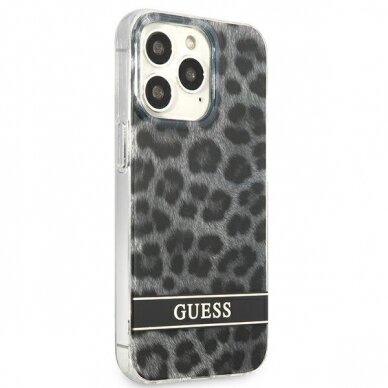 Dėklas Guess GUHCP13LHSLEOK iPhone 13 Pro Leopard Pilkas 3