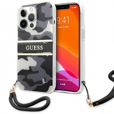 Dėklas Guess GUHCP13LKCABBK iPhone 13 Pro / 13 Juodas