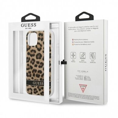 Dėklas Guess GUHCP13SHSLEOW iPhone 13 mini Leopard Rudas 7