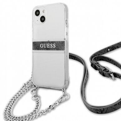 Dėklas Guess GUHCP13SKC4GBSI iPhone 13 mini skaidrus 1