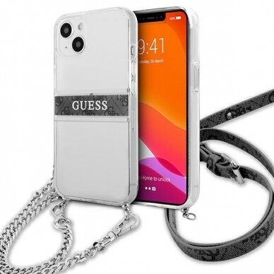 Dėklas Guess GUHCP13SKC4GBSI iPhone 13 mini skaidrus