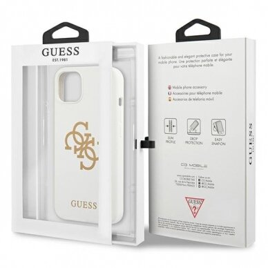 Dėklas Guess GUHCP13SLS4GGWH iPhone 13 mini 5,4" baltas 7