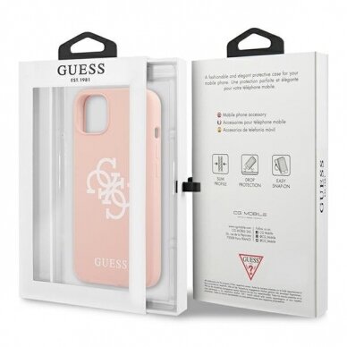 Dėklas Guess GUHCP13SLS4GWPI iPhone 13 mini 5,4" Rožinis 7